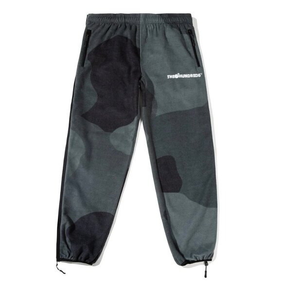 The Hundreds Shrublands Oversize Camo Print Zip Away Sweatpants Black Size Small - Picture 1 of 9